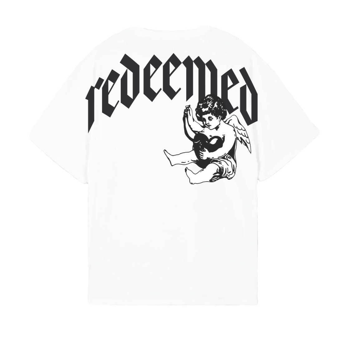 White + Black REDEEMED Oversized Tee